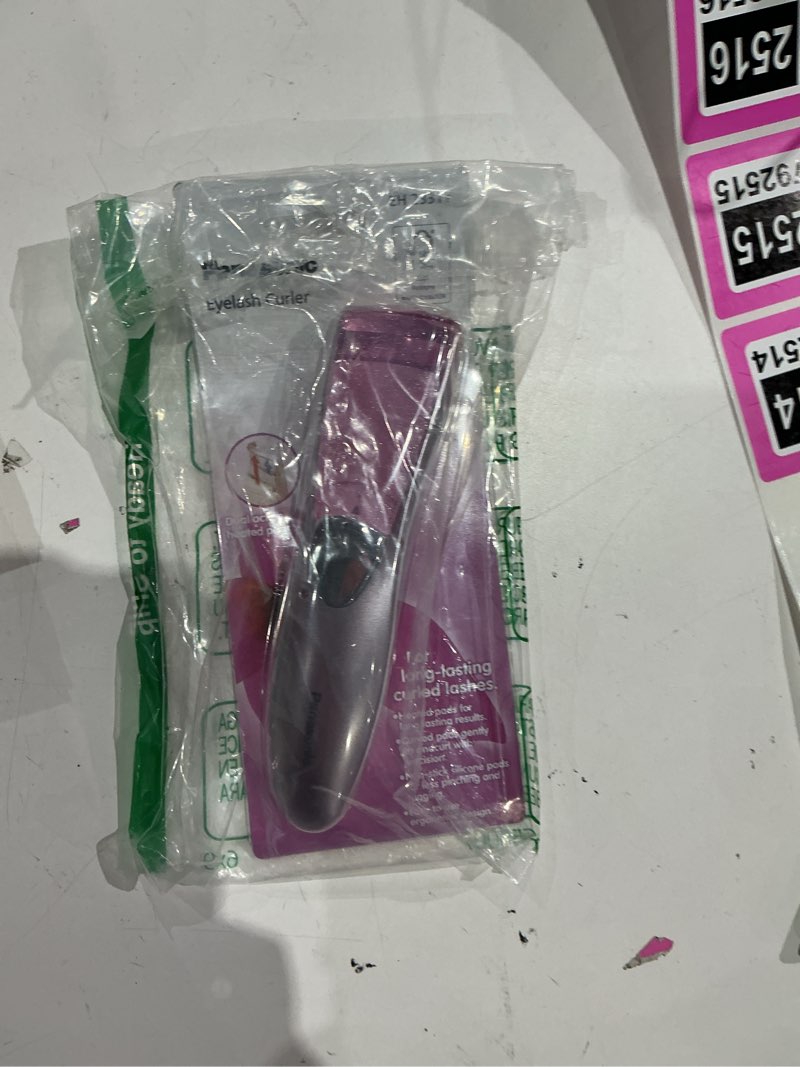 Condition photo showing New/Like New for panasonic heated curved eyelash curler with double action non-stick silicone pads - eh2331p, pink non-stick silicone curler