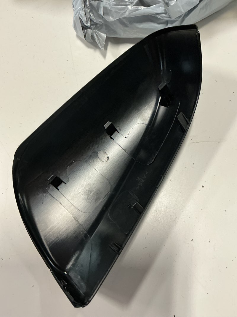 Condition photo showing Good Condition for mirror cap cover passenger right rh side upper fit for subaru impreza legacy outback ascent 2017 2018 2019 2020 2021 2022 2023 without turn lamp replace # 91054fl01a black w/o turn light