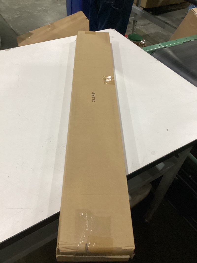 Condition photo showing As Is for auriloft no tools no drill cordless mini blinds 34" wx 64" h, 1" l-shaped blades, horizontal vinyl b