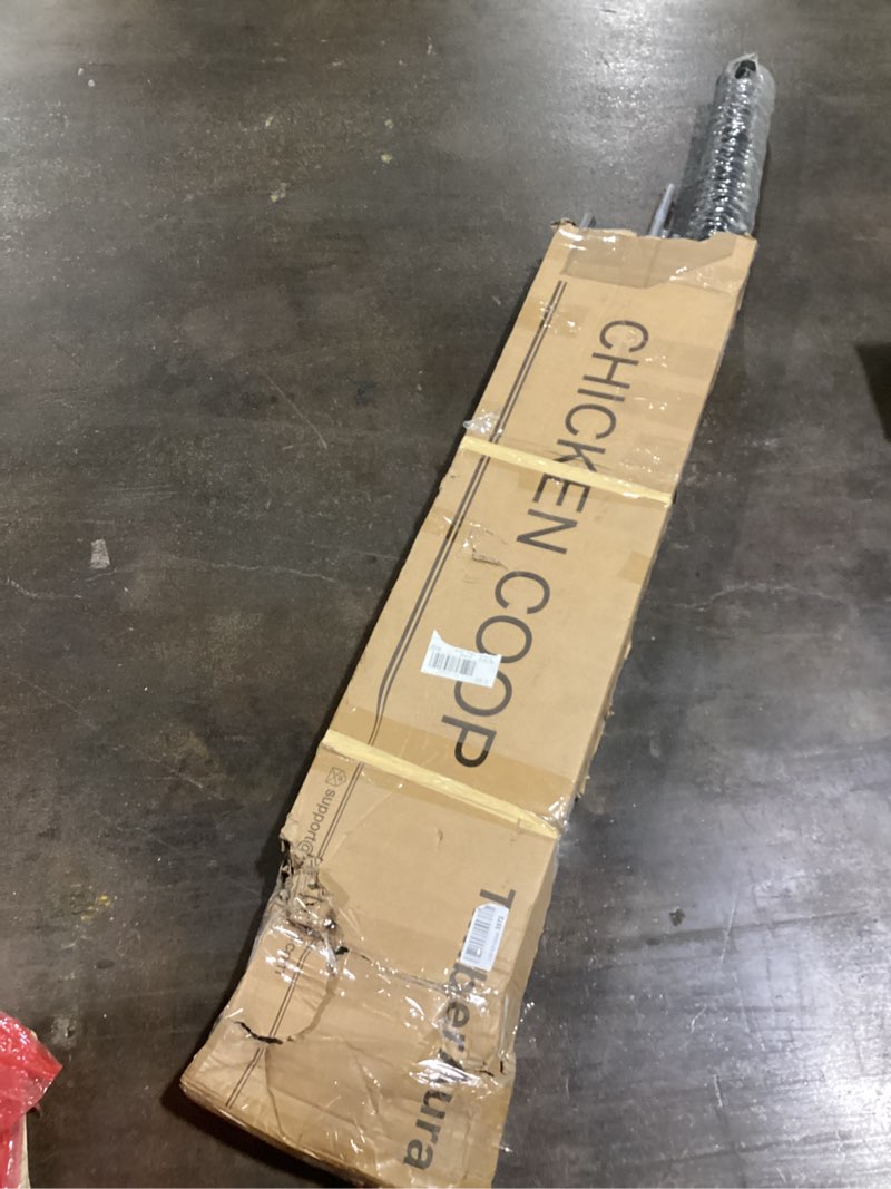 Condition photo showing As Is for incomplete Chicken Coop Large Size for 6/12 Chickens with Waterproof Cover And Metal Wire Mesh Chicken Run Extra Hight Walk-in Chicken Pen Outdoor for Ducks Rabbits (9.8'L × 4.9'W × 6.5'H)