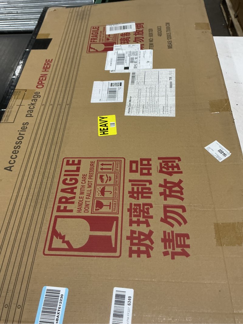 Condition photo showing Good Condition for Home Gym Mirror for Wall,48x24x3PCS Full Length,Glass Frameless Body Large Mirror for Home Gym,Workout,Bedroom,Garage(Silver) Silver Gym-48''x24''x3PCS