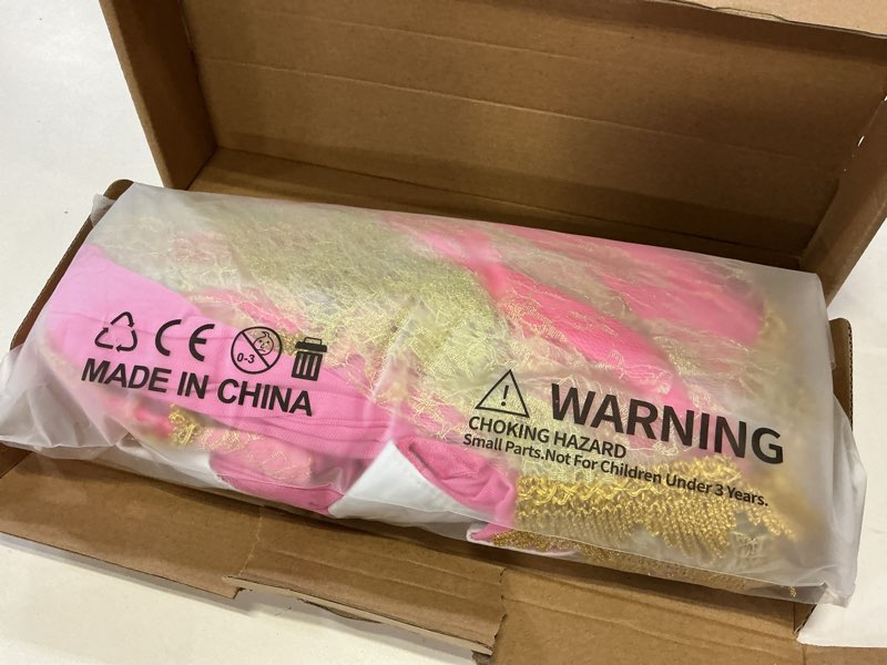 Condition photo showing Good Condition for JerrisApparel Girls Pink Princess Costume Halloween Cosplay Party Dress up Pink With Accessories 4T