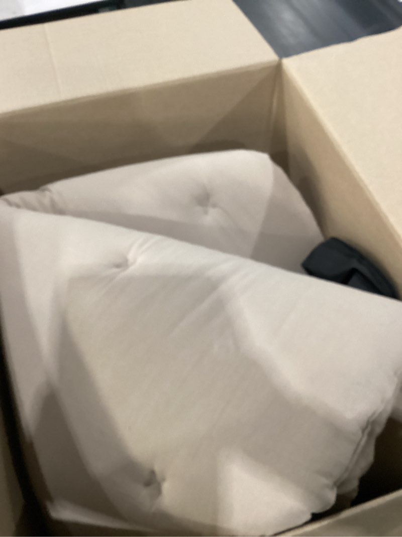 Condition photo showing As Is for ZonLi Japanese Floor Futon Mattress Twin Size 75"x 39", 100% Cotton Cover 2.5'' Thicken Tatami Mattress, Foldable Sleeping Pad, Portable Dormitory Tatami Mat(Khaki) Khaki Twin(75"L x 39"W x 2.5"Th)