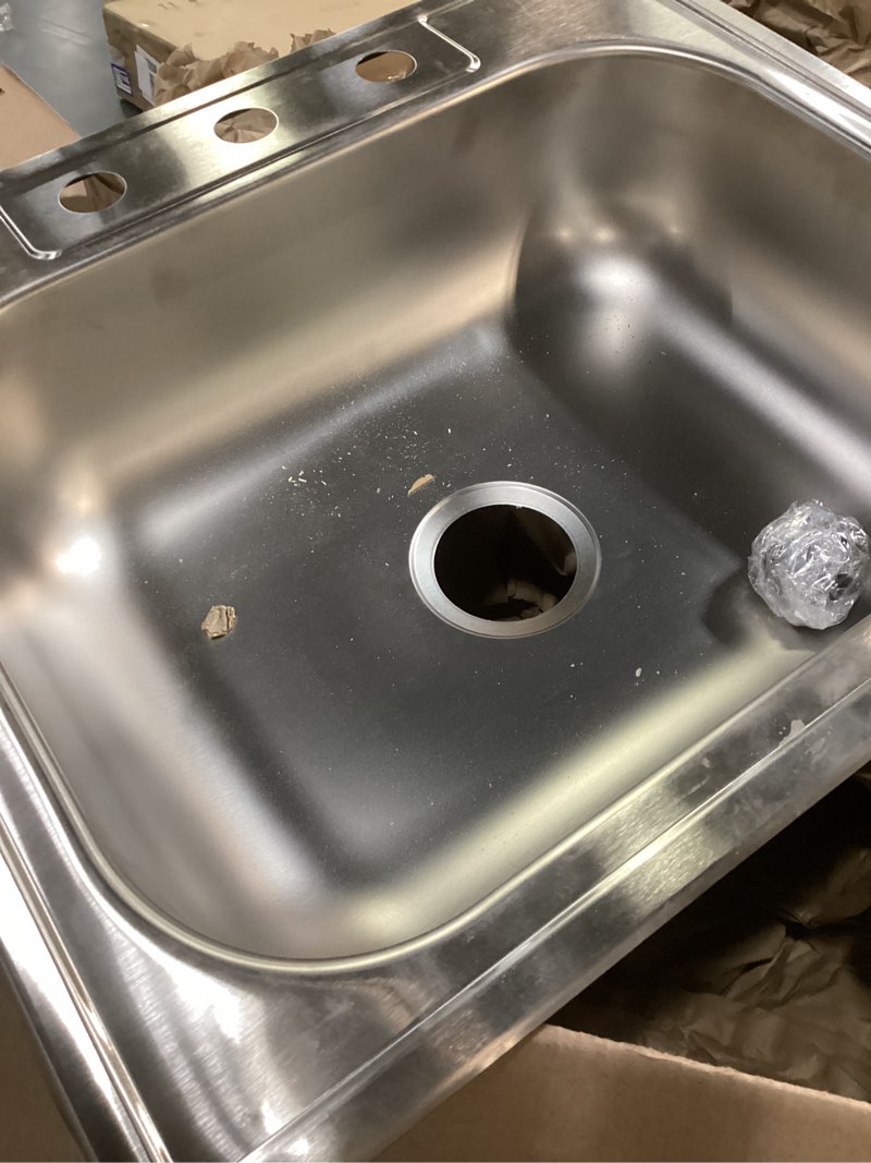 Condition photo showing Good Condition for Elkay Dayton D125223 Single Bowl Drop-in Stainless Steel Sink, Satin, 25 x 22