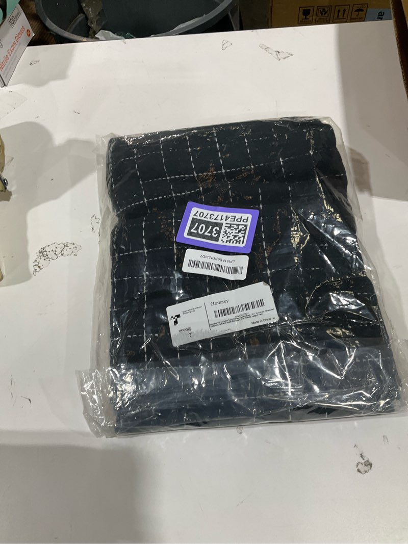 Condition photo showing New/Like New for homaxy 100% cotton terry kitchen towels(black, 20 x 28 inches), checkered designed, soft and super absorbent dish towels, large 4 pack black 20 x 28 - 4 pack