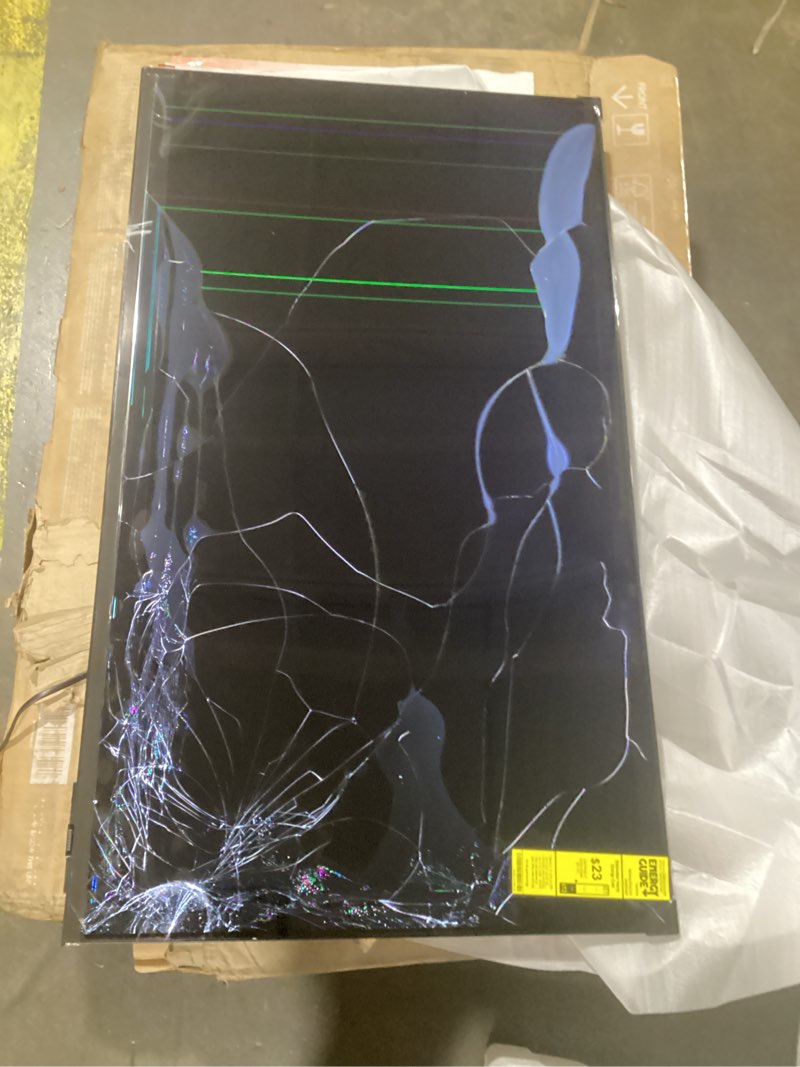 Condition photo showing As Is for screen display damaged samsung 43-inch class mini led m70h series samsung vision ai companion smart tv (2026 model, 43m70h) led processor 4k, pure spectrum color, motion xcelerator + dlg 120hz 43 inch tv only