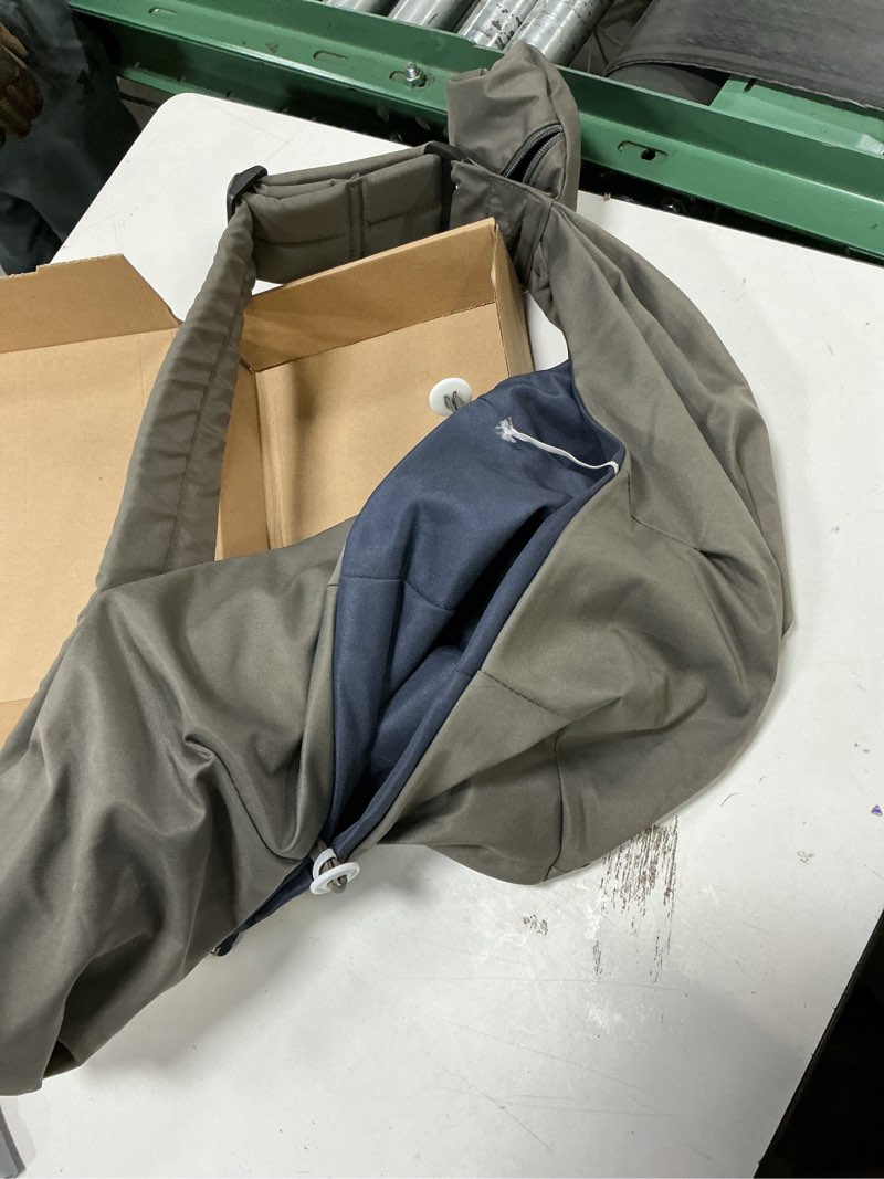 Condition photo showing Good Condition for slowton dog carrier sling - thick padded shoulder strap adjustable dog carriers for small dogs, puppy carrier purse for pet cat with front zipper pocket safety belt machine washable (grey m) a-grey cotton fabric for pets 6-12lbs