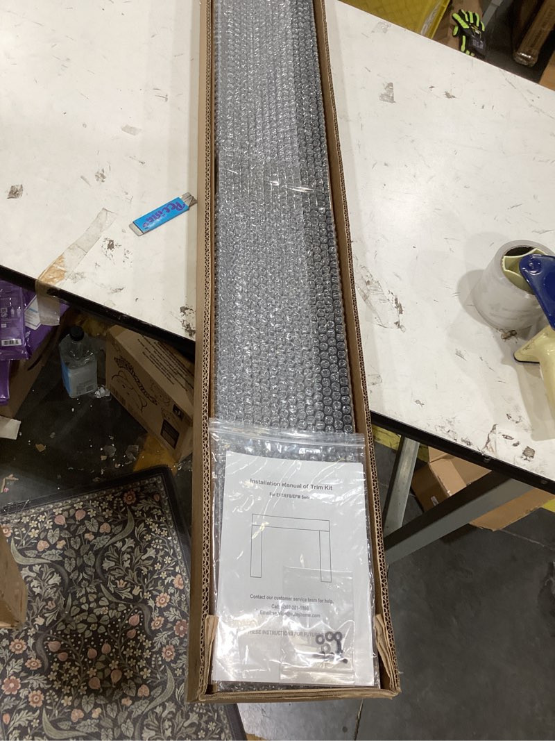 Condition photo showing New/Like New for Electric Fireplace Trim Kit for 33inchFireplace Electric Inserts, Metal Construction Plates, Black-B09R1XJWZF 33" Trim