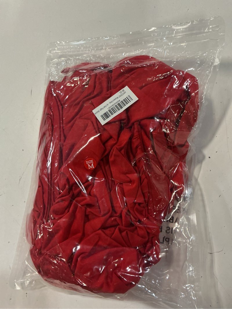 Condition photo showing New/Like New for abyovrt women deep v neck ruched mini dresses backless halter dress party club night red medium