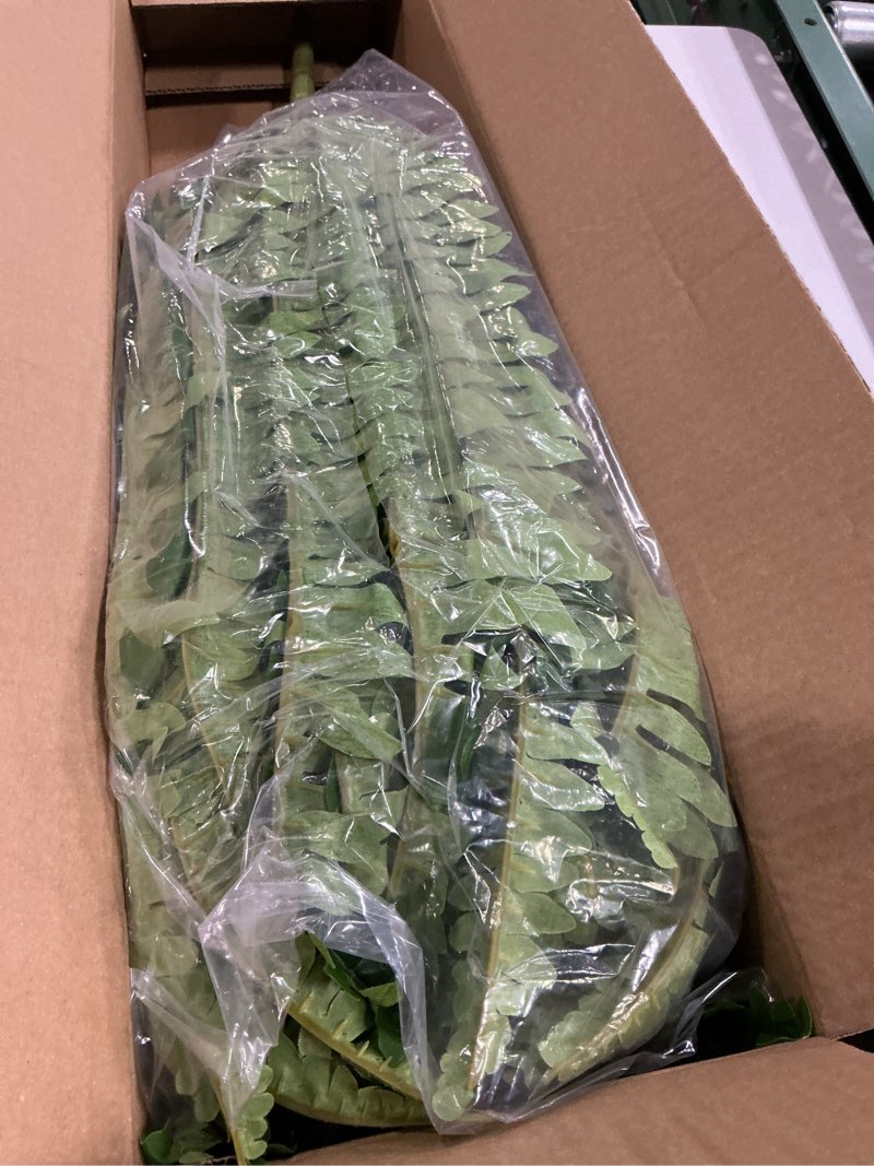 Condition photo showing New/Like New for 50" artificial boston ferns, fake bush plants, large faux ferns with 96 fronds for outdoors home decor 50" 1 pcs
