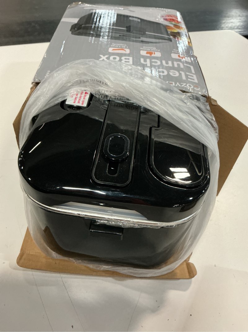 Condition photo showing Good Condition for cozyexpert electric-lunch-box-heated-food-warmer 100w heating lunchbox for adults 1.8l portable food heater for work/car, 12v/24v/110-230v lonchera eléctrica portátil with fork spoon (black)