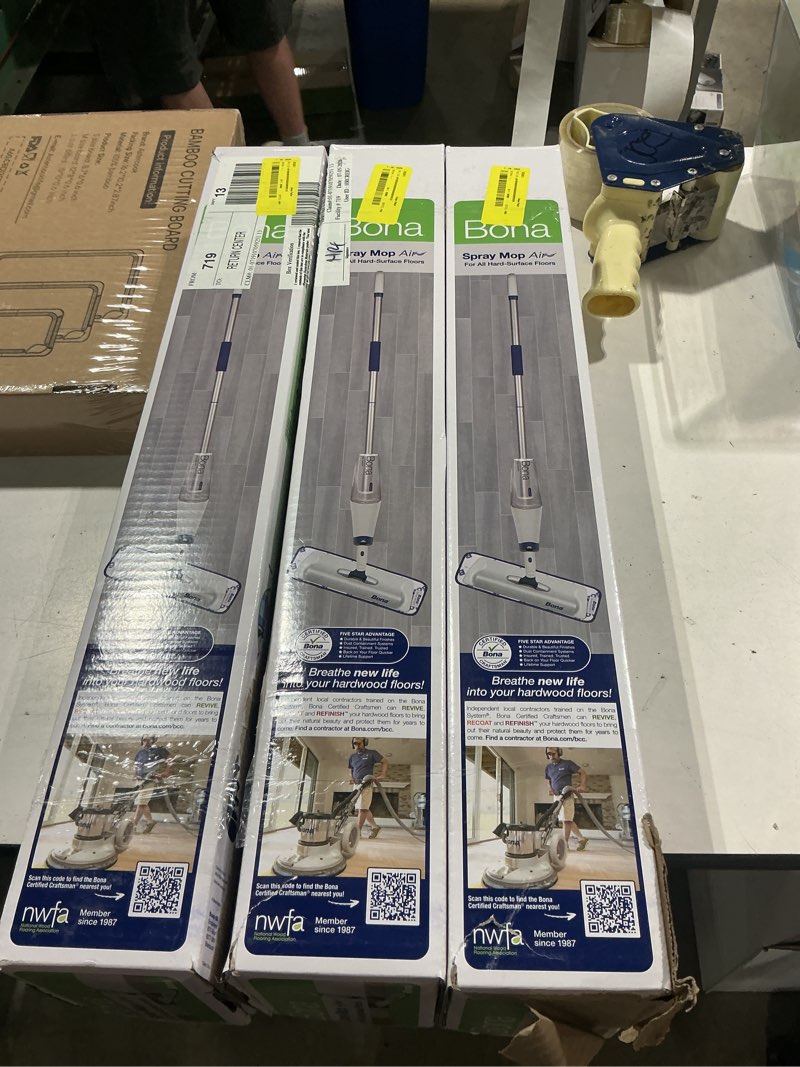 bona single nozzle 34-fl oz spray mop 3 pack