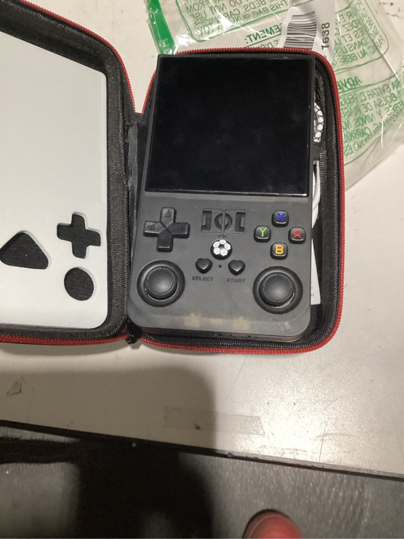 Condition photo showing As Is for R36MAX Retro Game Console, Handheld Game Console with 4.0-in IPS HD Screen?Video Game Consoles with 64GB Memory, Portable Games Consoles with Storage Bag?Black?