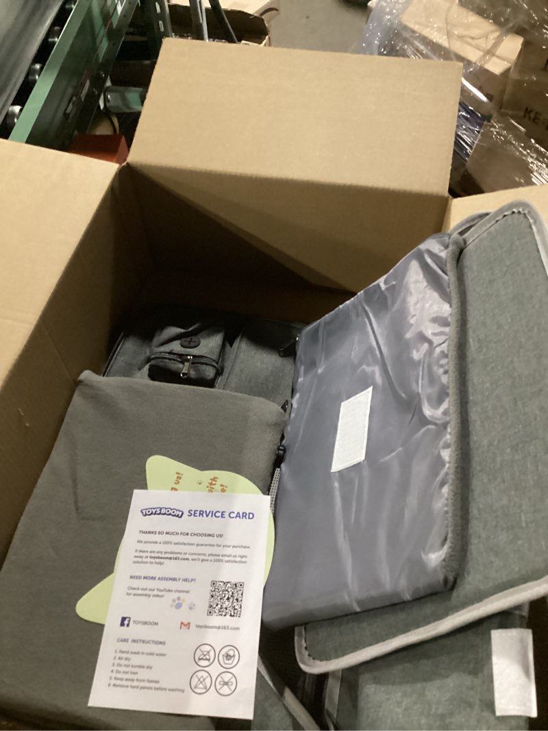 Condition photo showing Good Condition for Cat Carrier for 2 Cats - Double Pet Carrier Extra Large, Dual Cabin Multi Cat Travel Carrier with Removable Divider, Collapsible, Can Hold 20 30 40 lbs for Two Small Kitten, a Medium Dog Gray