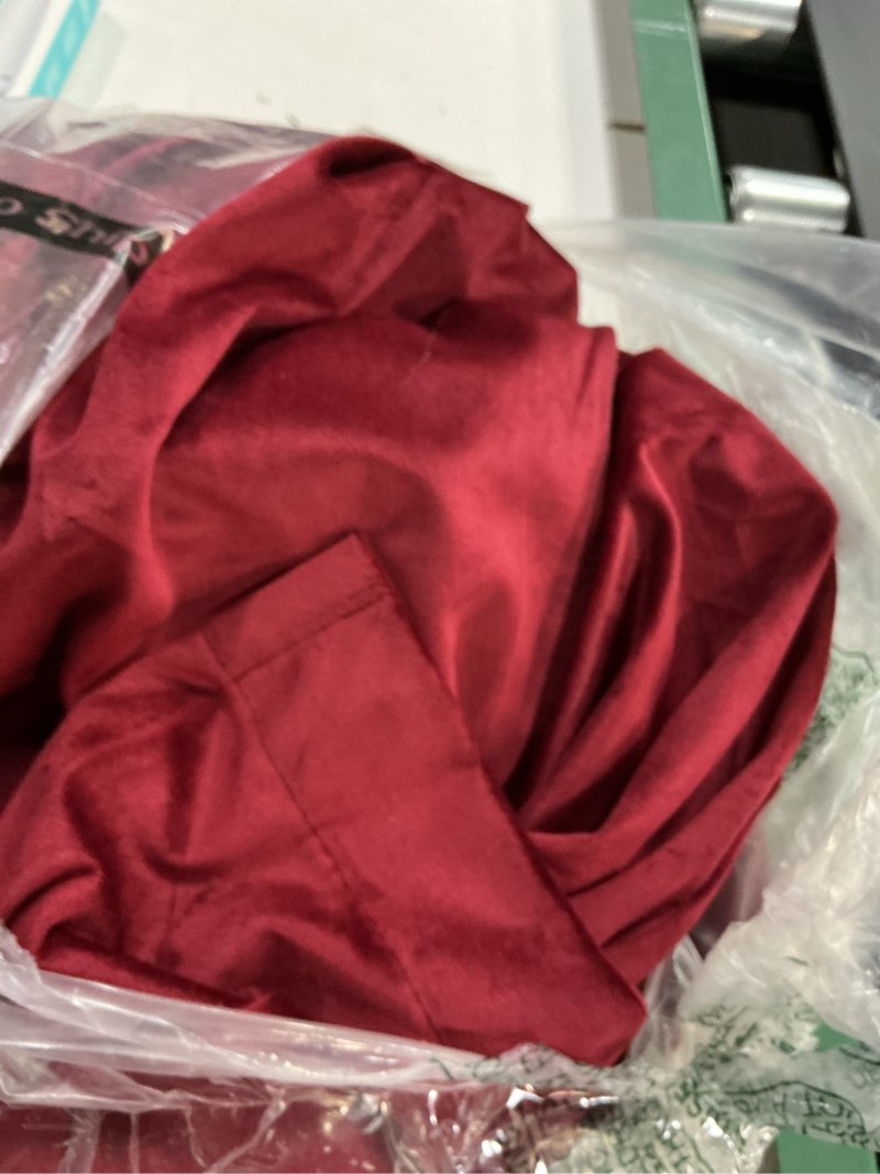 Condition photo showing item condition for BGment Christmas Burgundy Red Velvet Curtains 78 Inches Long, Luxury Thermal Insulated Blackout Curtains Back Tab and Rod Pocket Elegant Thick Privacy Drapes for Living Room, 2 Panels, 52 x 78 Inch 52"W x 78"L (Pack of 2) Red