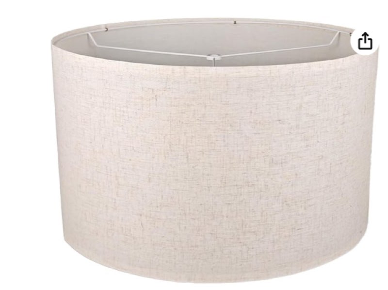 Blackgold Lamp Shades, Assembly Required Large Drum Lampshade 18" Top x 18" Bottom x 12" High, Replacement Lamp Shades for Table Lamps, Floor Lamps, Spider Fitter Blackgold 18X18X12 in