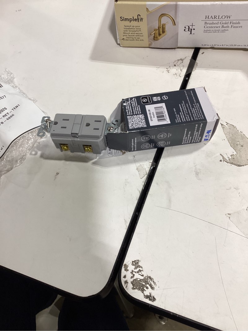 Condition photo showing As Is for utron claro 15 -amp 120/125-volt tamper resistant residential decorator outlet