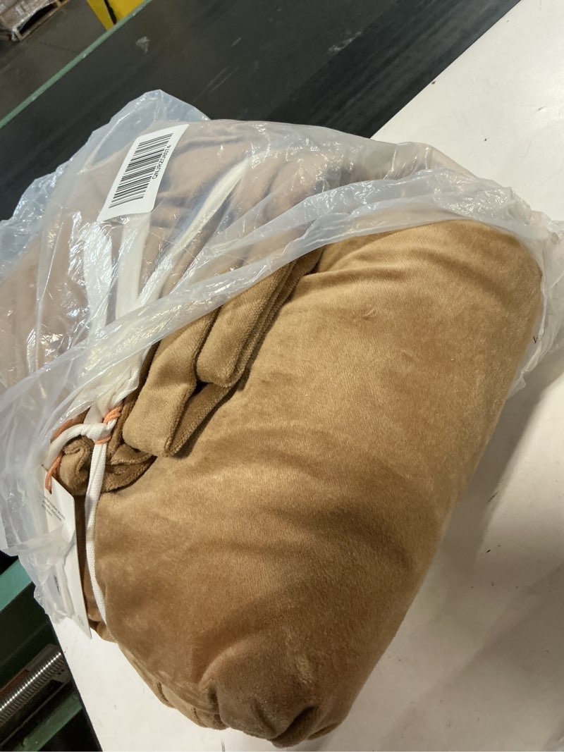 Condition photo showing Good Condition for cotton velvet true blackout curtain - single panel, 48x96, camel