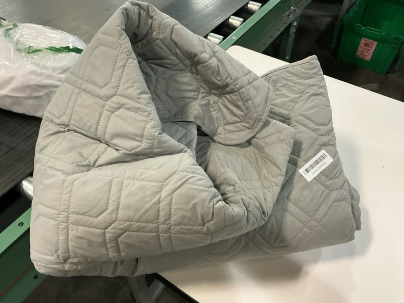 Condition photo showing As Is for VANSOFY Upgraded Sectional Couch Covers 100% Waterproof L Shaped Sofa Slipcover Reversible Chaise Lounge Cover for Sectional Sofa Furniture Protector Cover for Pets Dog Cat(Large, Light Gray) Light Gray Large