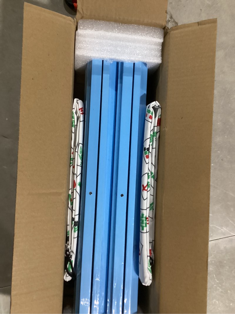 Condition photo showing Good Condition for Mahjong Racks with Pushers, Blue Wooden American Mahjong Tile Pushers and Racks Set of 4, with White Printed Mahjong Racks Drawstring Bag, Mahjong Accessories (19.68 Inches)
