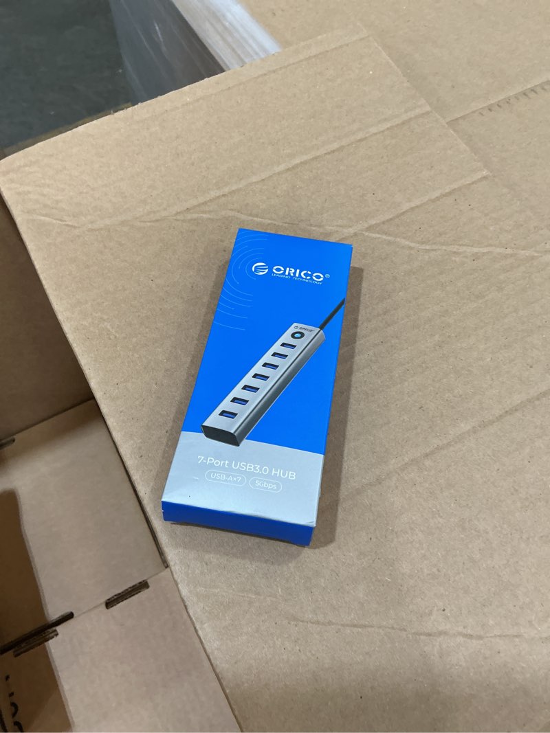 Condition photo showing New/Like New for orico 7-port usb 3.0 hub, aluminum usb multiple adapter, 5gbps usb extender usb splitter with 6ft cable, ubs-a hub long cable for desktop, pc, flash drive, mobile hdd, windows/xps 6.0ft