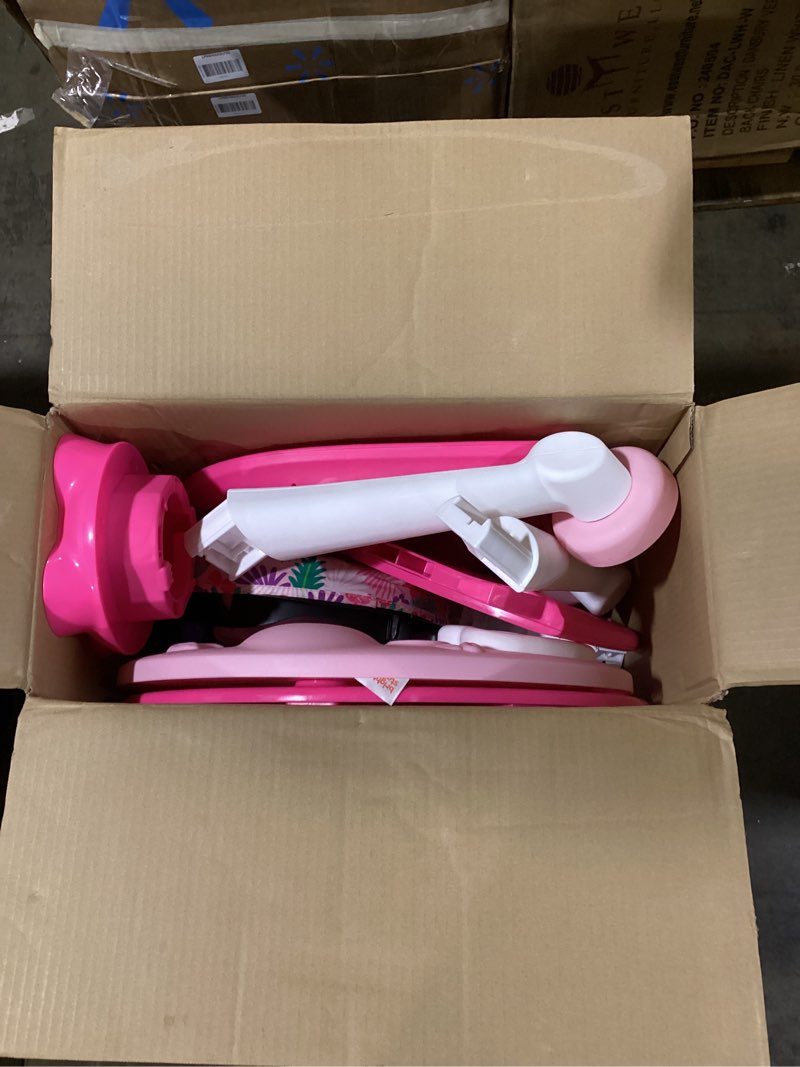 Condition photo showing As Is for Bright Starts Around We Go 2-in-1 Baby Walker, Discovery Activity Center and Table, Tropic Coral, Ages 6 Months+ Tropical Coral Activity Center & Table