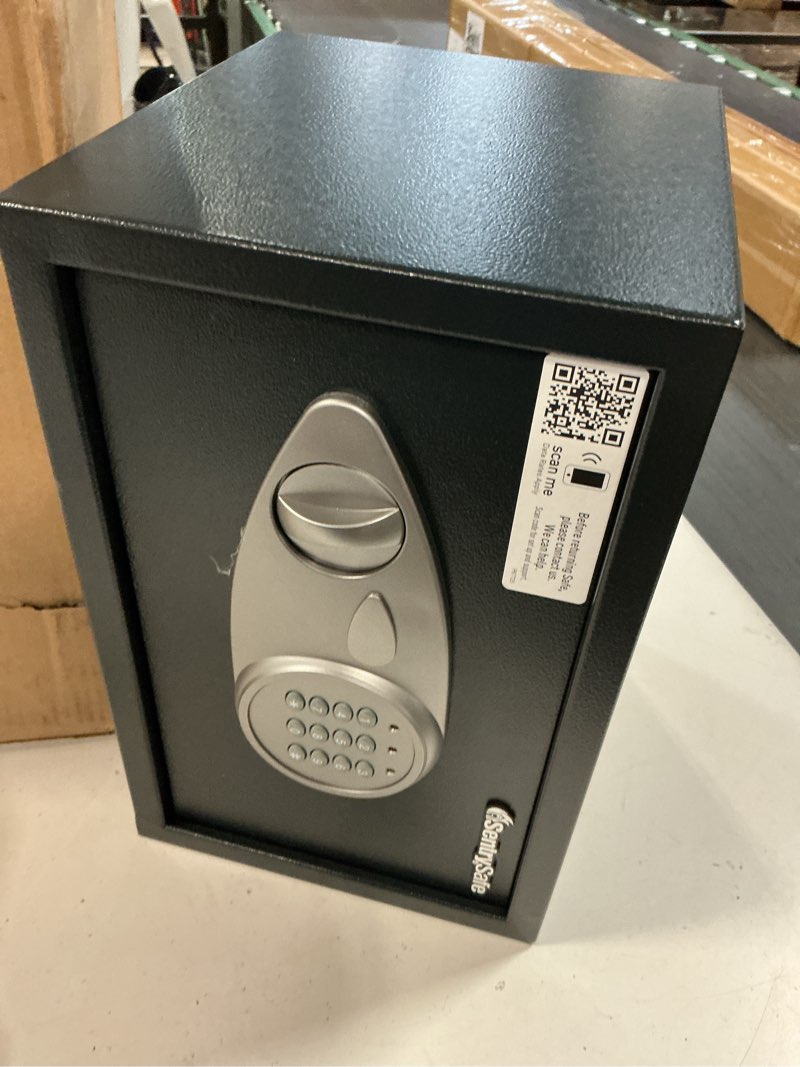 Condition photo showing Good Condition for sentrysafe safe with digital keypad lock, steel safe with interior lining and bolt down kit for money, jewelry, electronics, 0.58 cubic feet, 8.7 x 13.8 x 9.7 inches, x055 0.5 cubic feet (medium)