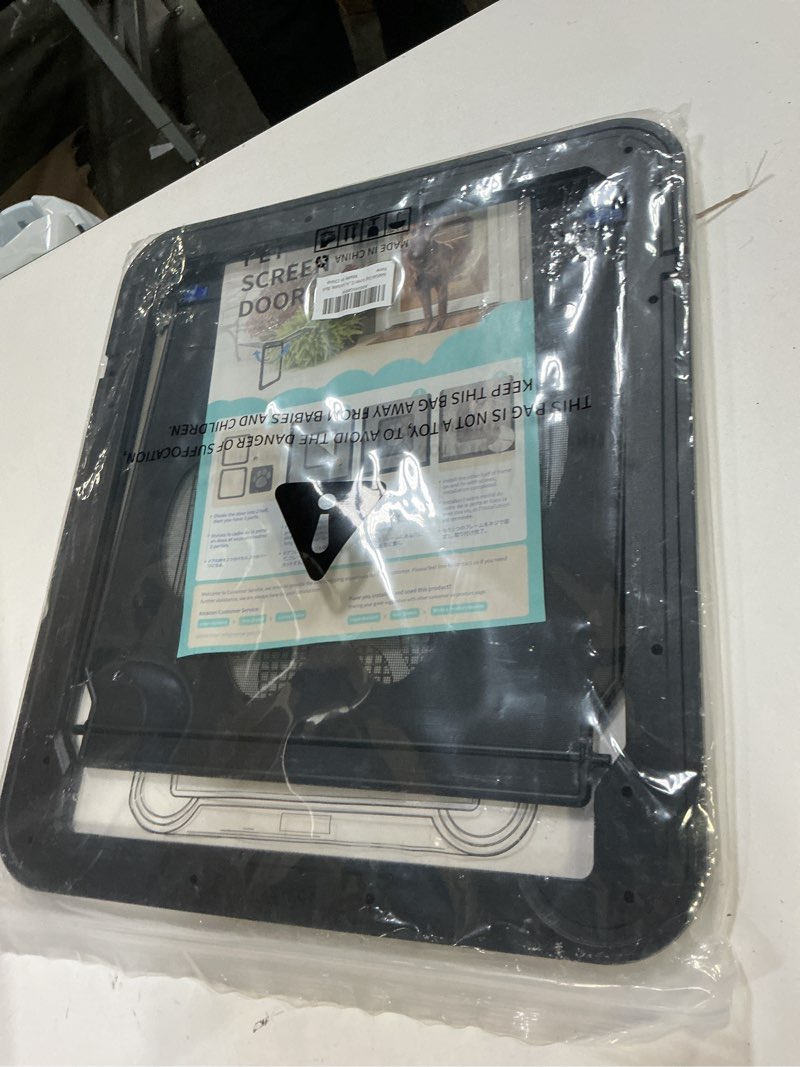 Condition photo showing Good Condition for namsan dog screen door, flap opening 12 x 14 inches, dog door for screen door, magnetic self-closing large pet door for sliding door, screen door with doggie door built in, lockable, black 12 x 14 inch (black)