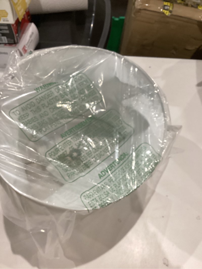 Condition photo showing As Is for White Linen Small Drum Lampshade, 8.66" Top x 8.66" Bottom x 7.87" High Lamp Shade, Lamp Shade Replacement for Table and Floor Lamps, Pendant Light?Handcrafted Lampshade?Easy Assembly