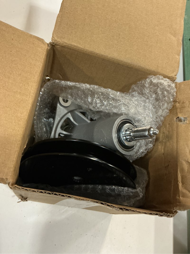 Condition photo showing Good Condition for 187292 192870 532187281 spindle assembly with pulley compatible with 42" 46" ayp/poulan/husqvarna yth18542 yth24v48 mower deck, spindle replaces 532187292 21546238 with pulley 195945 197473