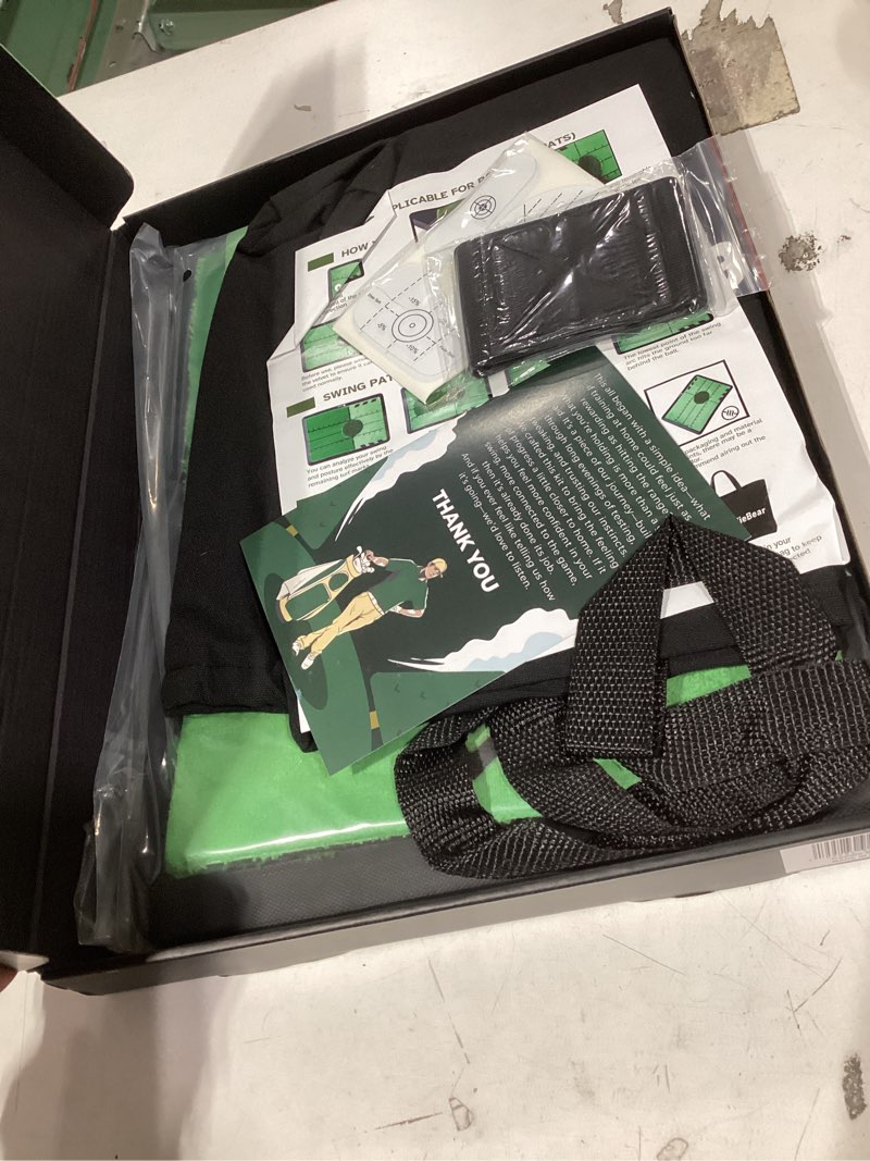 Condition photo showing Good Condition for 5-in-1 Golf Hitting Mat Set, Golf Accessories, Bag, Swing Path Feedback, Artificial Turf, Impact Tape, Arm Band & Replaceable Layer, Golf Mats Practice Outdoor/Indoor, Gifts for Golfers