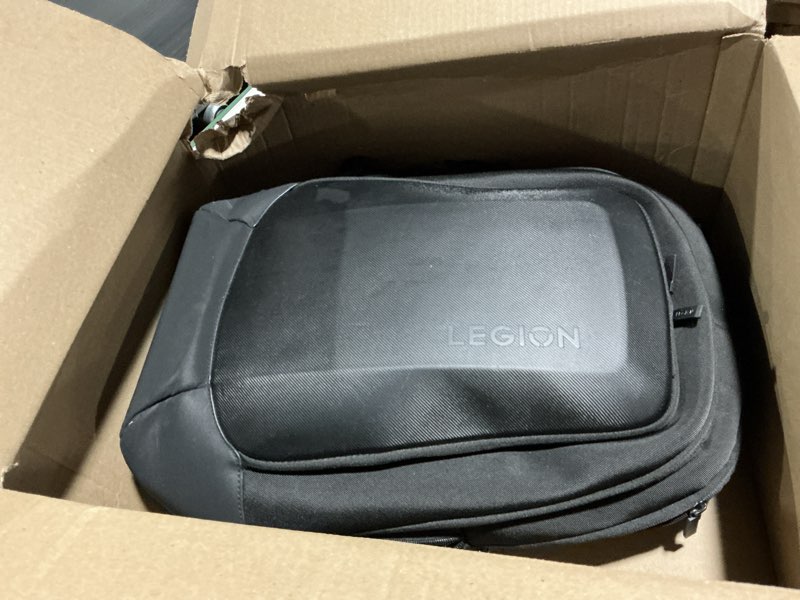 Condition photo showing As Is for lenovo - legion 17” armored backpack – gaming laptop bag – double layered protection – dedicated storage pockets – durable pack with eva front shield