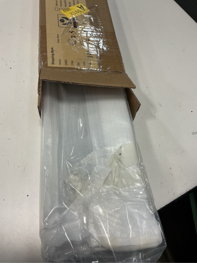 Condition photo showing As Is for berissa cellular shades cordless, blackout cellular window blinds, pull down blackout blinds honeycomb indoor windows shades for home office bedroom, easy to install, white, 46" w x 72" h blackout-white 46"w x 72"h fast