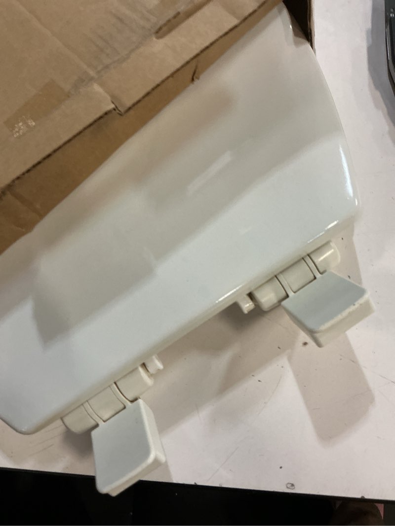 Condition photo showing As Is for american standard 5503b00b.020 transitional slow-close round front toilet seat, white modern