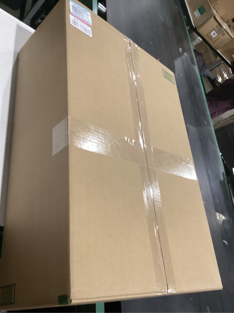 Condition photo showing As Is for EKO Mirage-T 50 Liter / 13.2 Gallon Touchless Rectangular Motion Sensor Trash Can, Brushed Stainless Steel Finish