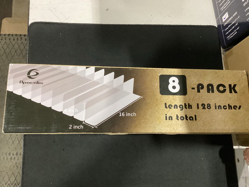 Condition photo showing New/Like New for apocallis transparent toy blocker for under furniture, under couch blocker (4" h 16" l)?8 pack bed blockers for under bed clear 4"h 16"l
