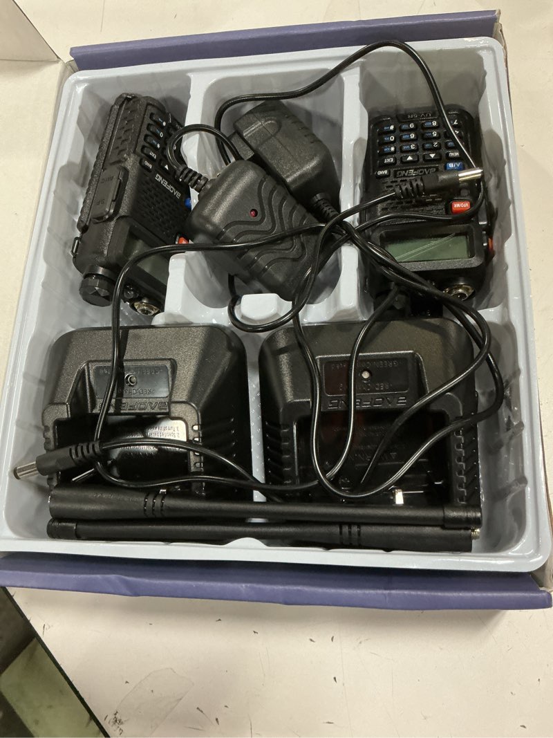 Condition photo showing Good Condition for baofeng uv-5r radio ham radio handheld uv5r long range dual band rechargeable high power two way radio walkie talkies with 1800mah li-ion battery and earpiece for hunting camping survival gear,2 pack black-2pack