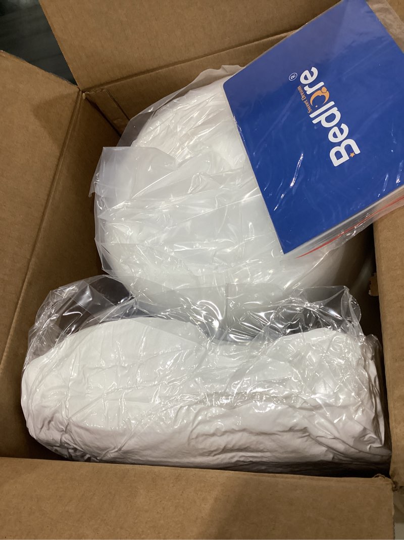 Condition photo showing As Is for Bedlore 4-Inch Full Mattress Topper for Back Pain - Dual Layer Medium Support (2" Gel Memory Foam + 2" Cooling Fluffy Pillow Top Pad), Breathable & Pressure Relief (White) White Full