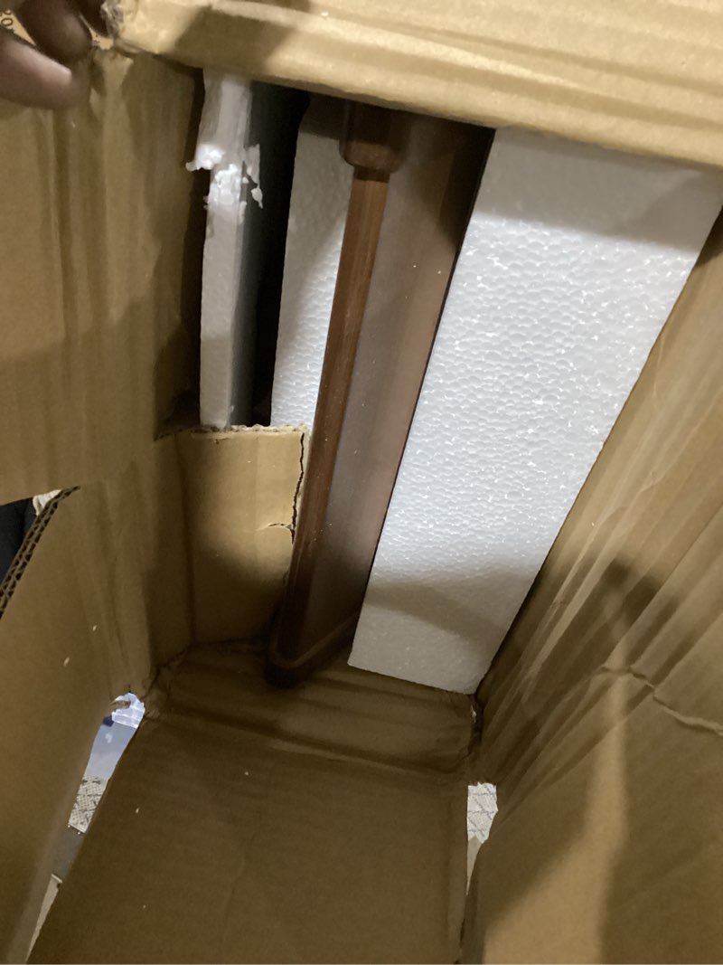 Condition photo showing Good Condition for Shoe Bench with Hidden Drawer and Side Holder, 2 Tier Entryway Bench with Storage 39.4 in, Bamboo Shoe Rack with Cushion for Entryway Hallway Living Room Bedroom