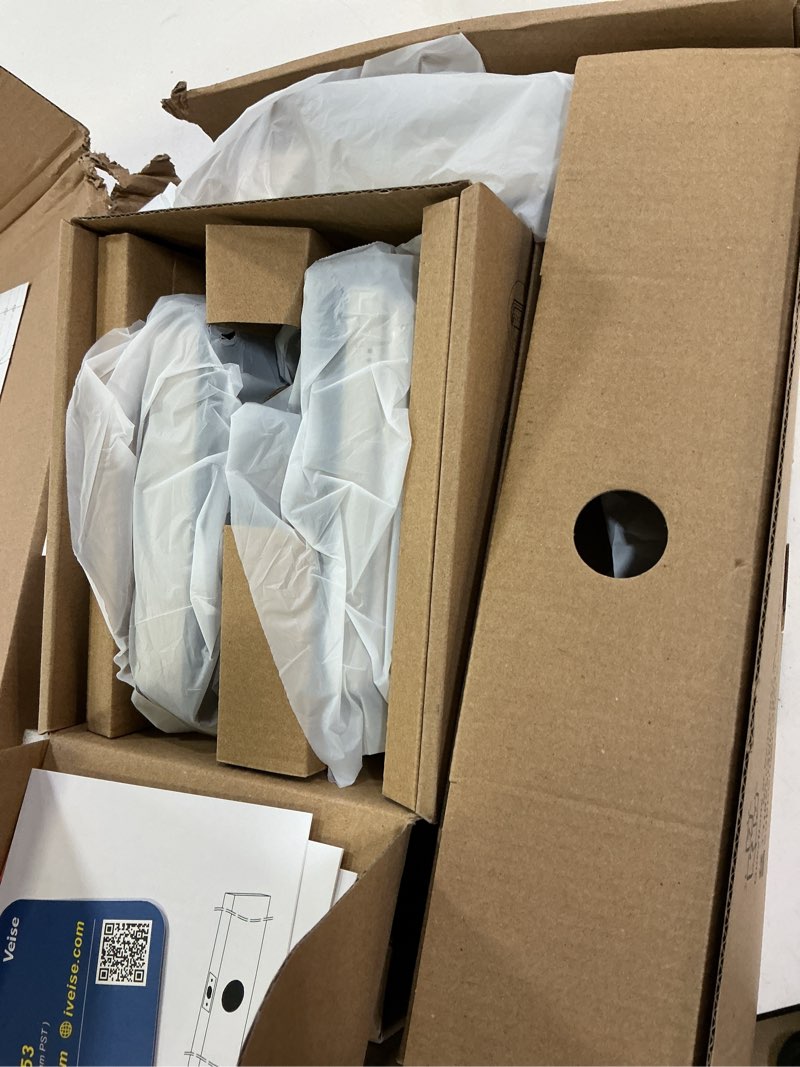 Condition photo showing New/Like New for veise ve017-h fingerprint smart front door lock set, app control, 8-in-1 keyless entry deadbolt with zinc alloy handles, emergency power port, touchscreen keypad, auto lock, easy install, satin nickel