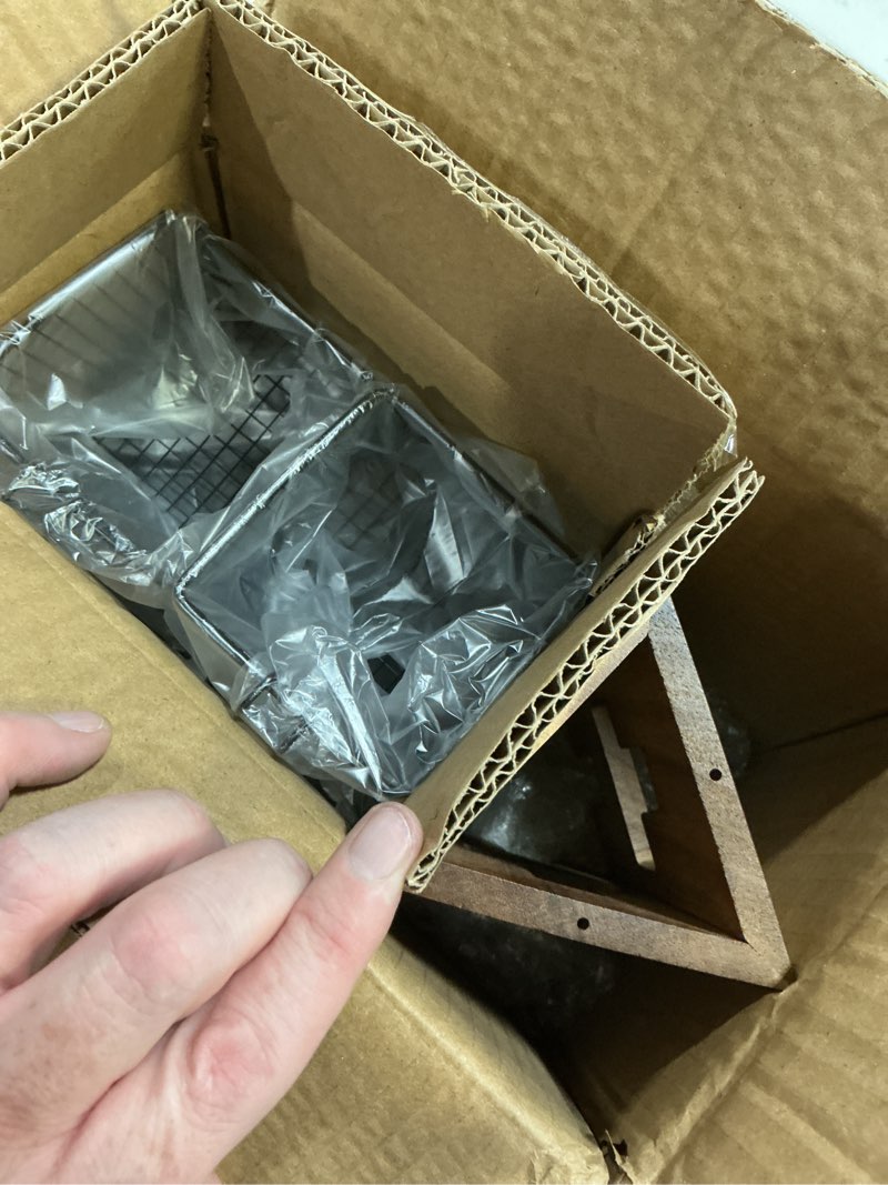 Condition photo showing New/Like New for htb carousel tea bag organizer for counter, 2 tier tea bag holder with 6 removable tea baskets and acacia wood station, tea organizers and storage for cabinet, countertop ogb-140