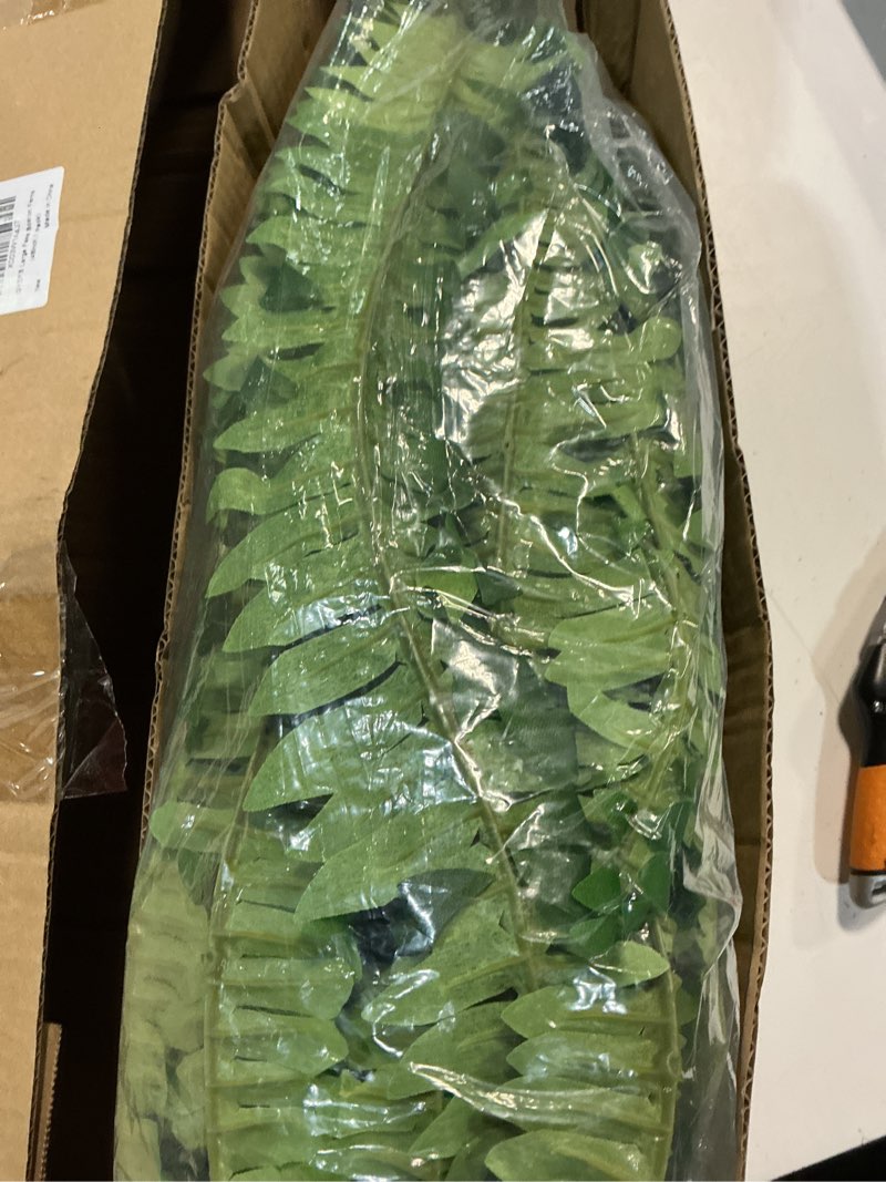 Condition photo showing New/Like New for gyerb 48" large artificial boston fern plants for outdoor indoor, fake ferns for front porch hanging, faux greenery bushes for home garden office decor, silk fern with realistic fronds, 88 branches 47“-88 leaves