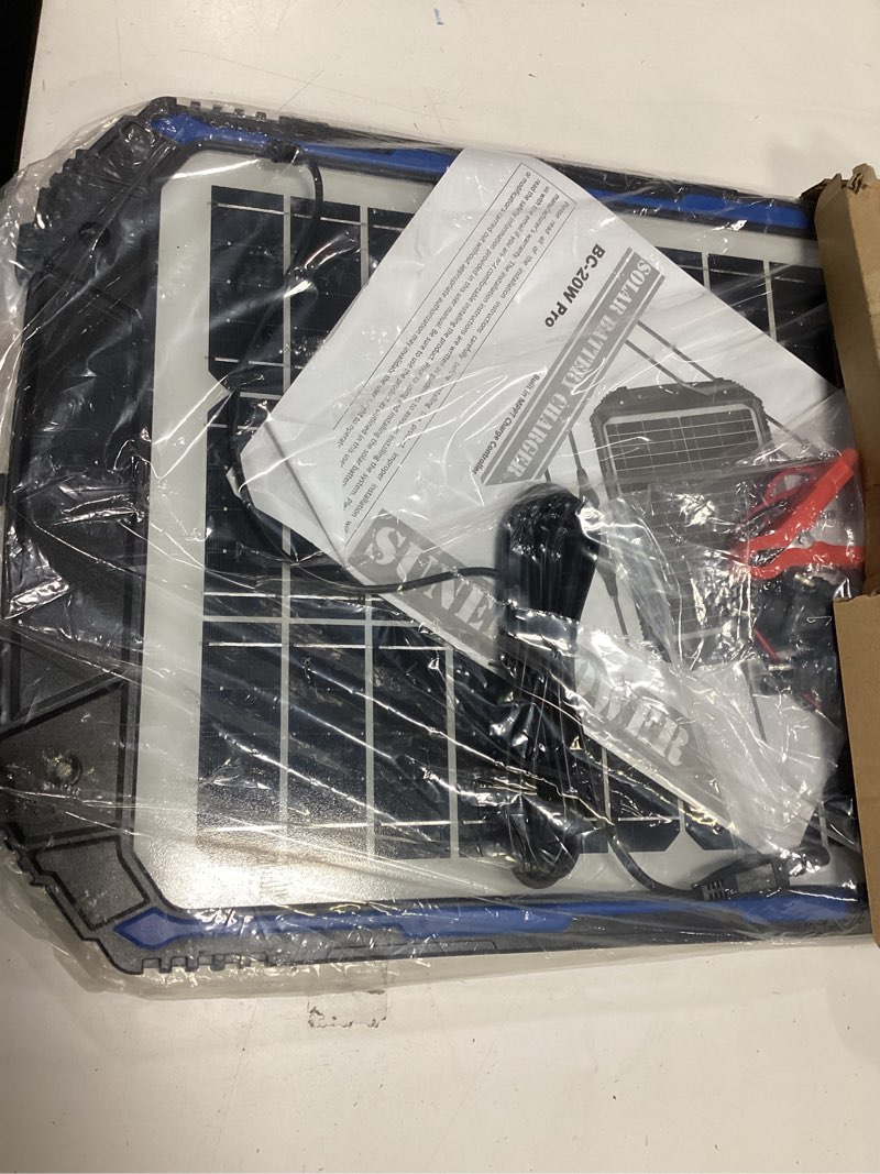 Condition photo showing Good Condition for SUNER POWER 20W 12V Solar Battery Trickle Charger & Maintainer PRO, Built-in Intelligent MPPT Controller, Waterproof 12 Volt 20 Watt Solar Panel Charging Kits for Car Marine RV Trailer Boat Automotive