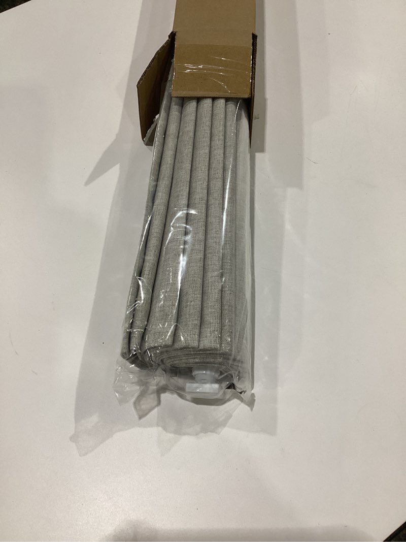 Condition photo showing New/Like New for LazBlinds No Drill Roman Shades for Windows, Cordless Blackout Window Shades with UV Protection, Polyester Fabric for Bedroom & Living Room, 34" W x 64" H, Beige Blackout - Faux Linen - Beige 34"W x 64"H