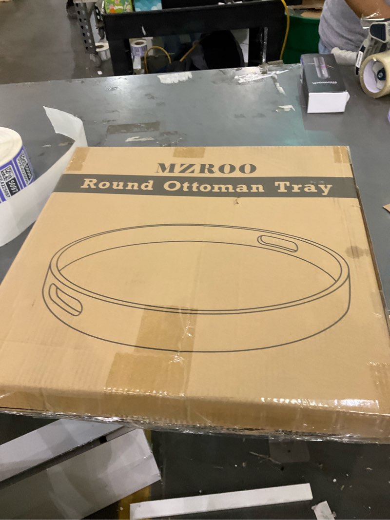 Condition photo showing As Is for Round ottoman tray