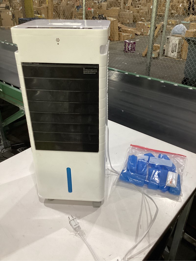 Condition photo showing New/Like New for portable air conditioners,windowless swamp cooler portable ac unit, cooling fan that blow cold air w/remote 5l tank 12 speeds 9h timer, evaporative air cooler for bedroom indoor room (white)