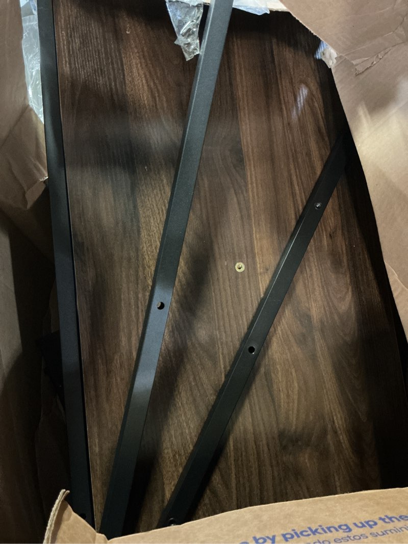 Condition photo showing As Is for shw home office 32-inch computer desk, walnut
