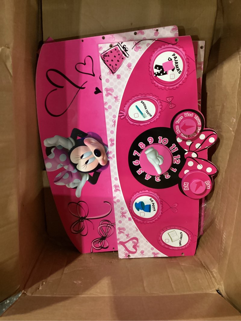 Condition photo showing As Is for delta children interactive wood toddler bed, disney minnie mouse