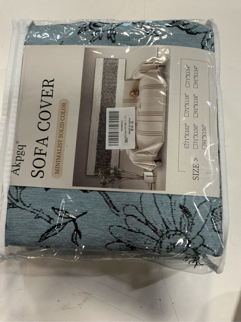 Condition photo showing New/Like New for boho anti-slip couch cover soft pet-friendly sofa cover for dog chenille couch cover multi-use furniture protector cover washable (smhy-blue, 71"*134") smhy-blue 71"*134"