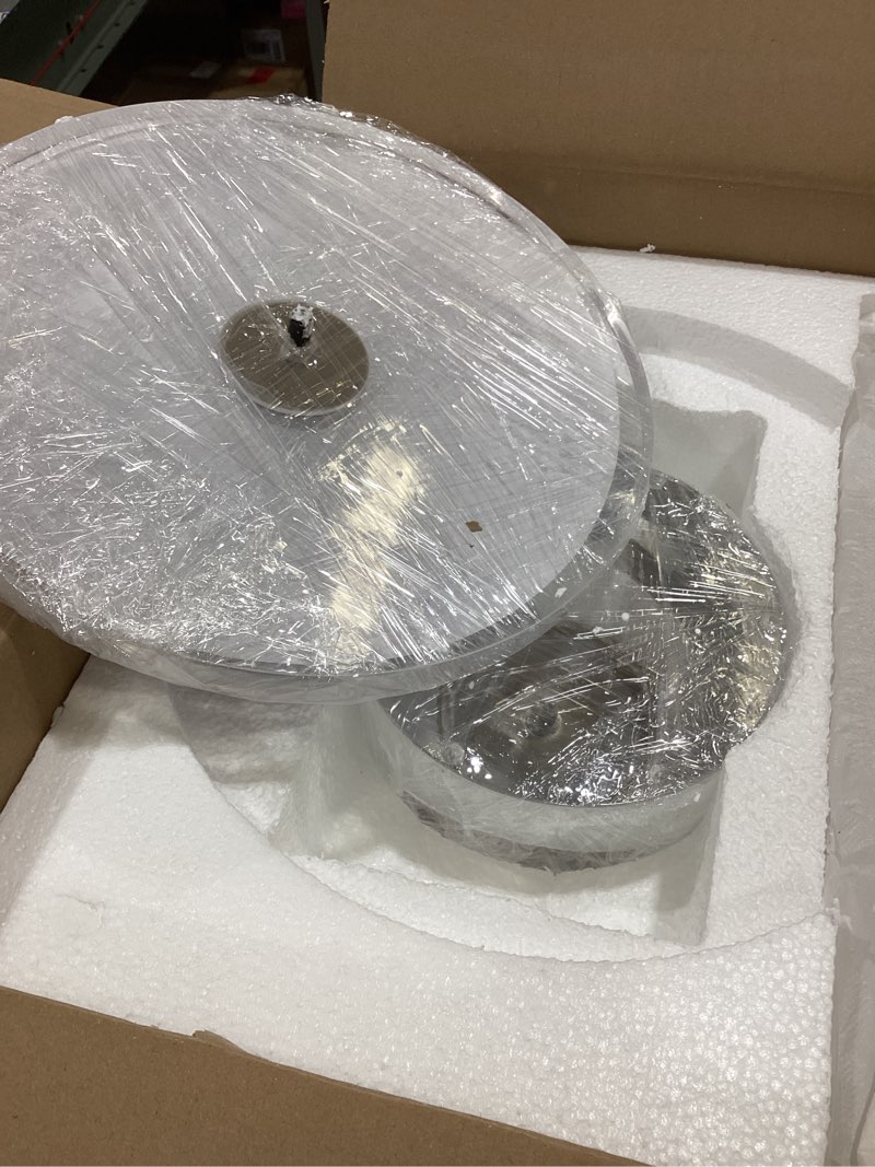 Condition photo showing Good Condition for Clear Acrylic End Table,Brushed Brass Metal,Side Table for Office,Nightstand for Living Room and Bedroom,Easy Assembly,12x12 inch?21.3 inch high Brushed Brass +Clear